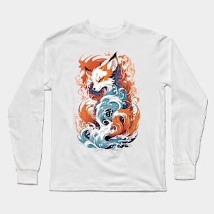 Dancing Waves and Kitsune's Grace Long Sleeve T-Shirt